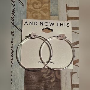 And Now This Sterling Silver Plated Hoop Earrings